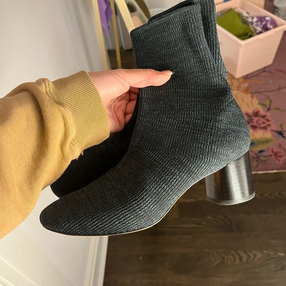 vince dark green sock boots - Picture 4 of 4